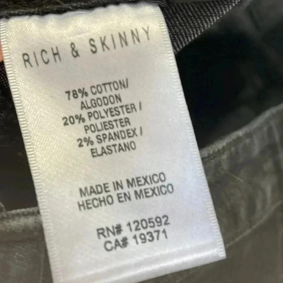 Black Rich and Skinny jeans size 27 - Picture 4 of 5